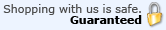 Shopping with us is safe guarenteed